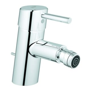 Grohe Concetto Mitigeur monocommande bidet chrome, avec garniture de vidage, limiteur de température