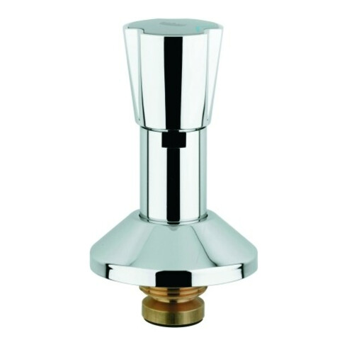 Grohe Corps supérieur 11515 1'' pour vannes encastrées, poignée triangulaire bleu/rouge chromé