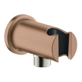 Grohe Coude de sortie mural Rainshower 1/2" avec douchette murale, rond, blanc, avec support solaire