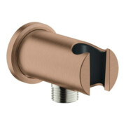 Grohe Coude de sortie mural Rainshower 1/2" avec douchette murale, rond, blanc, avec support solaire