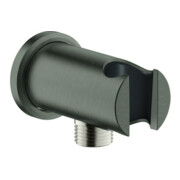 Grohe Coude de sortie murale Rainshower 1/2" avec douchette murale, rond, graphite mat