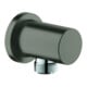 Grohe Coude mural Rainshower 1/2", rosace ronde, graphite dur brossé-1