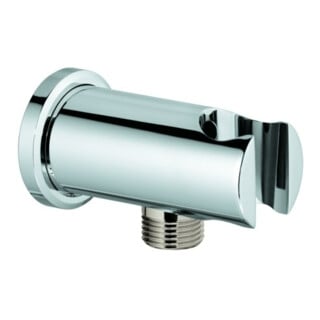 Grohe Coudes de sortie murale Rainshower 1/2" avec support de douche murale, rond, chrome