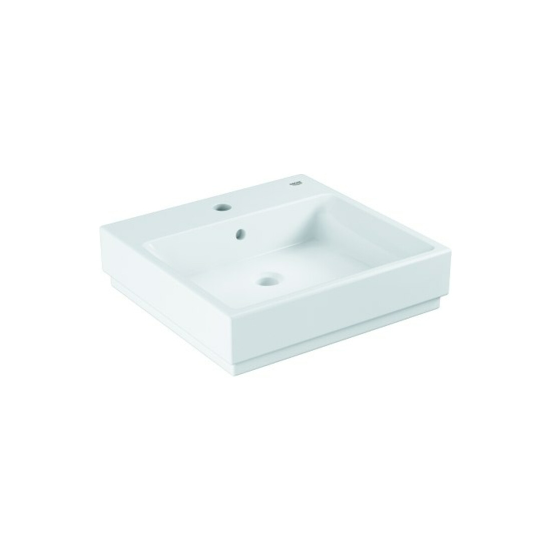 Grohe Cube Lavabo Céramique 50, 1 Trous avec Trop-plein, Blanc Alpin PureGuard