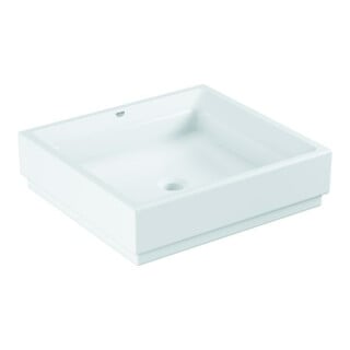 Grohe Cuve à poser Cube Céramique 50 cm, sans trou de robinet, blanc alpin PureGuard