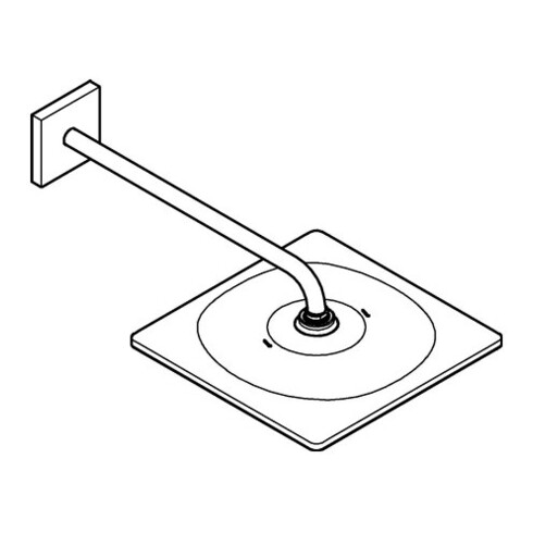 Grohe Douche de tête Rainshower 310 Mono Cube chrome, bras 42,2 cm, sans régulateur de débit