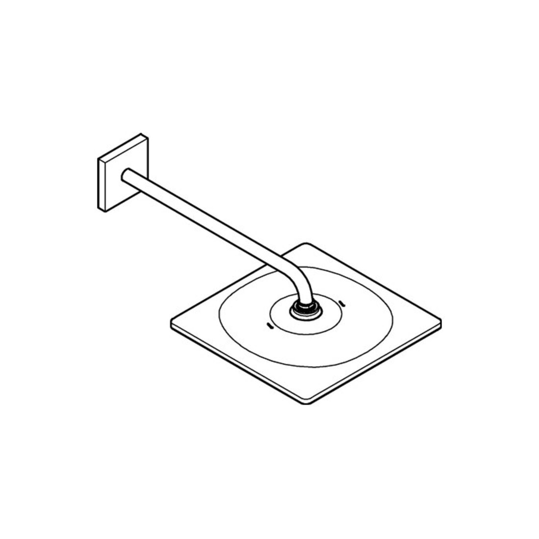 Grohe Douche de tête Rainshower 310 Mono Cube chrome, bras 42,2 cm, sans régulateur de débit