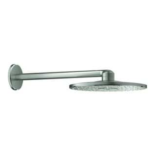Grohe Douche de tête Rainshower SmartActive 310 supersteel, bras de douche 43 cm, 2 types d'acier