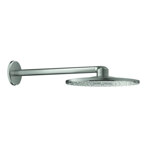 Grohe Douche de tête Rainshower SmartActive 310 supersteel, bras de douche 43 cm, 2 types d'acier