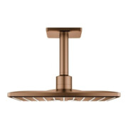 Grohe Douche de tête Rainshower SmartActiveCube 310 acier inoxydable, sortie plafond 14,2 cm, 2 types de jet