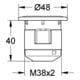 Grohe Druckknopf und Rosette mattchrom/chrom-5