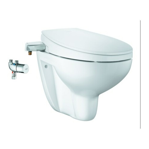 Grohe Dusch-WC Cuvette Bau Céramique 3-en-1, Abattant avec Couvercle, blanc alpin
