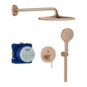 Grohe Duschsystem Essence UP, avec douche de tête Rainshower Mono 310, blanc soleil