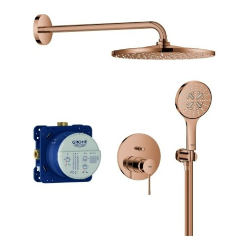 Grohe Duschsystem Essence UP, mit Rainshower Mono 310, warm sunset