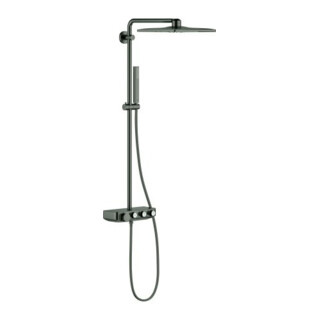 Grohe Duschsystem Euphoria SmartC 310 Cube D H grap g, mit AP-Thermostat, Brausearm 45 cm schw
