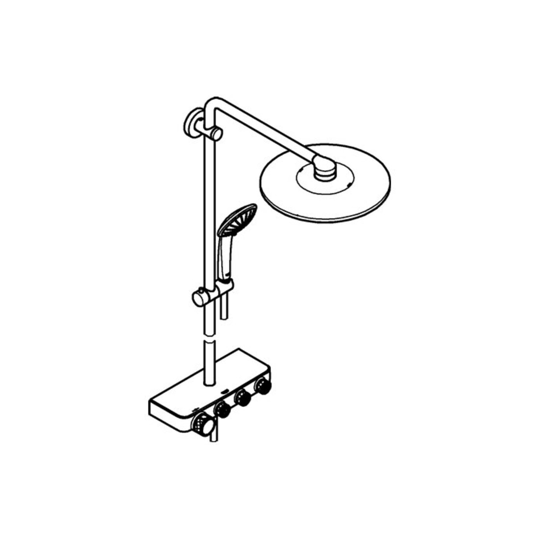 Grohe Duschsystem Euphoria SmartC 310 Duo w ss g, m AP-Thermostat, Arm 45cm schwenkb.