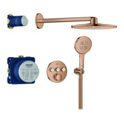 Grohe Duschsystem Grohtherm Smartcontrol encastré, avec pluie SmartActive 310, blanc solaire