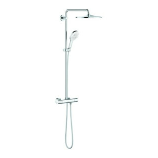 Grohe Duschsystem Rainshower SmartActive 310 m blanc, mit AP-Thermostat, bras pivotant 45 cm