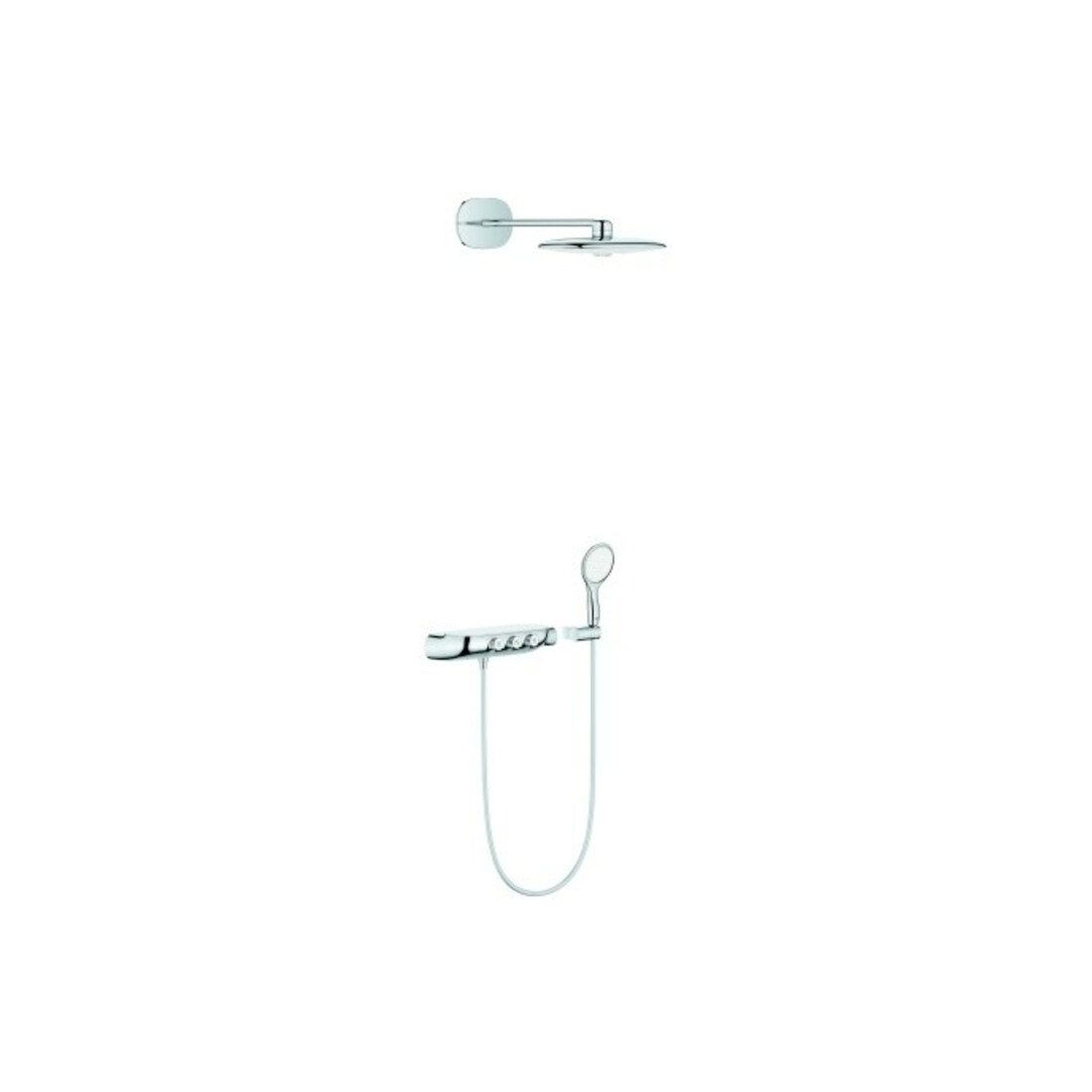Grohe Duschsystem Rainshower SmartC 360Duo m wh., m AP-Thermostat, AP/UP Kombination