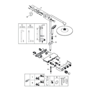 Grohe Duschsystem SmartControl System EUPHORIA 310 Duo, mit Thermostatbatterie chrom