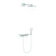 Grohe Duschsystem SYSTEM SMARTCONTROL 360 DUO RAINSHOWER mit Thermostatbatterie moon white-1
