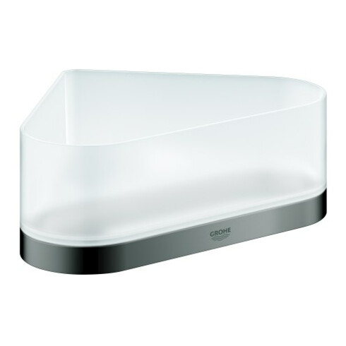 Grohe Eck-Glasablage Selection hard graphite, mit Halterung