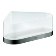 Grohe Eck-Glasablage Selection hard graphite, mit Halterung
