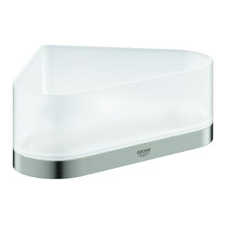 Grohe Eck-Glasablage Selection supersteel, mit Halterung
