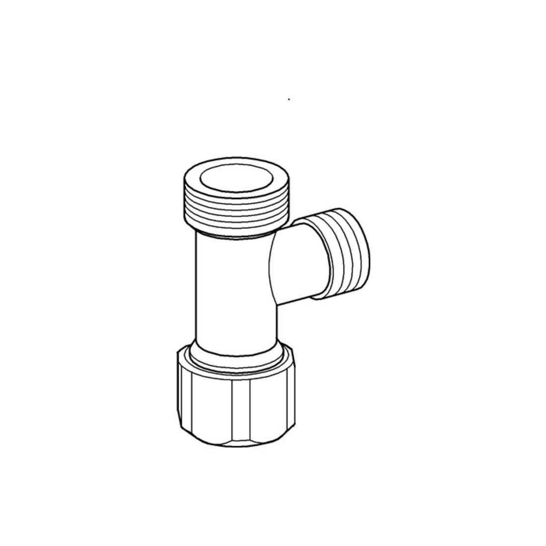 Grohe Eckventil 42730 für Spülkasten komplett, für Wandeinbau-Spülkasten