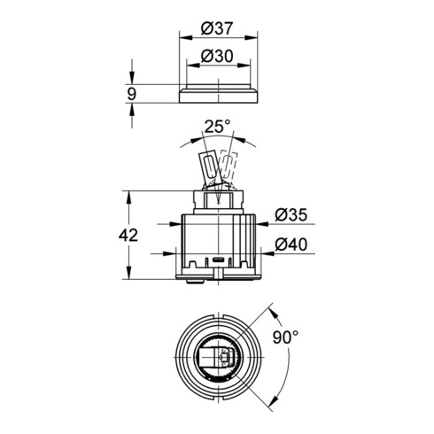 Grohe ECOM Keramik-Kartusche EICHELBERG