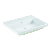 Grohe Einbauwaschtisch Cube Keramik 60cm, 1 HL m ÜL, Rücks gla, alwe PureGua