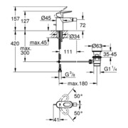 Grohe Einhand-Bidetbatterie BAULOOP DN 15 chrom-2