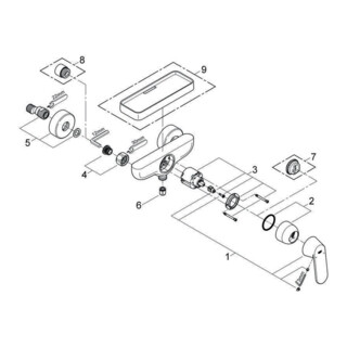 Grohe Einhand-Brausebatterie COSMOPOLITAN EUROSMART DN 15 chrom