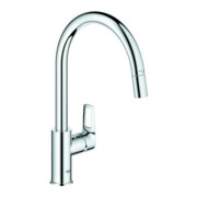 Grohe Einhand-Spültischbatterie BauLoop 30543 hoher Auslauf azb. Laminarbrause chrom