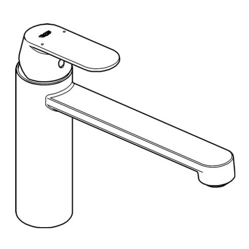 Grohe Einhand-Spültischbatterie C EUROSMART DN 15 Mousseur chrom