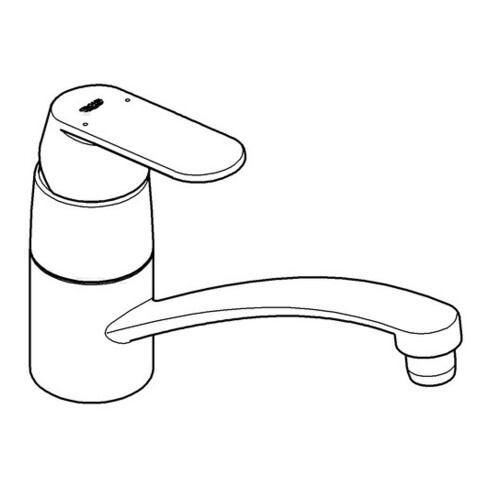Grohe Einhand-Spültischbatterie C EUROSMART DN 15 Mousseur chrom