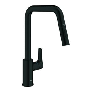 Grohe Einhand-Spültischbatterie Eurosmart 30619 h. Auslauf Dual Spülbrause matt black