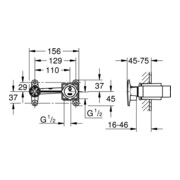 Grohe Einhand-Unterputz-Universal-Einbaukörper DN 15, für 2-Loch-Waschtischbatterien-1