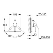 Grohe Einhand-Wannenbatterie ALLURE Fertigmontageset für 35501 chrom-2