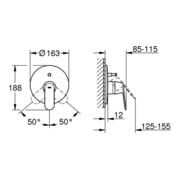 Grohe Einhand-Wannenbatterie COSMOPOLITAN EUROSMART Fertigmontageset für 35501 chrom-2