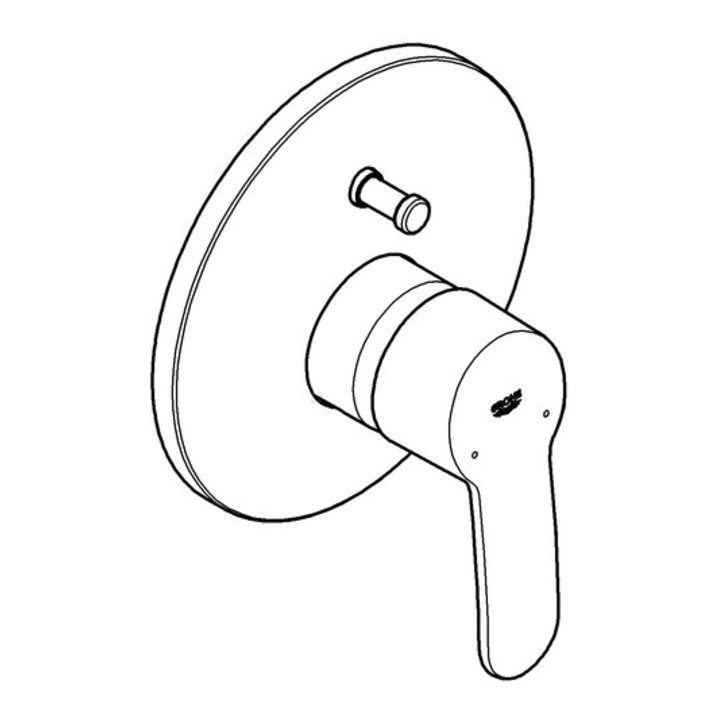 Grohe Einhand-Wannenbatterie COSMOPOLITAN EUROSTYLE Fertigmontageset für 35501 chrom