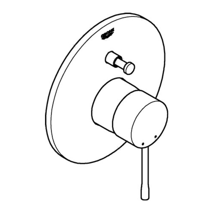 Grohe Einhand-Wannenbatterie ESSENCE Fertigmontageset für Rapido E chrom
