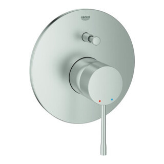 Grohe Einhand-Wannenbatterie ESSENCE Fertigmontageset supersteel
