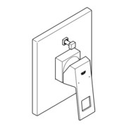 Grohe Einhand-Wannenbatterie EUROCUBE Fertigmontageset für 35501 chrom-4