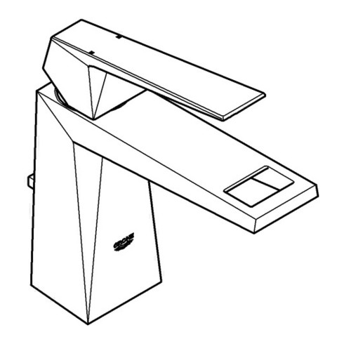 Grohe Einhand-Waschtischbatterie ALLURE BRILLIANT DN 15 Zugstangen-Ablaufgarnitur 1 1/4" chrom