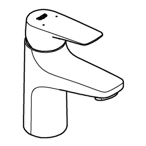 Grohe Einhand-Waschtischbatterie BAUFLOW DN 15, S-Size, glatter Körper chrom