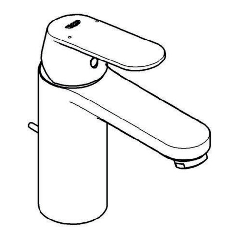 Grohe Einhand-Waschtischbatterie COSMOPOLITAN EUROSMART DN 15, mittelhohe Ausführung Zugstangen-Ablaufgarnitur 1 1/4" chrom