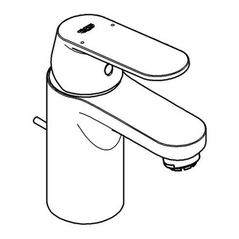 Grohe Einhand-Waschtischbatterie COSMOPOLITAN EUROSMART DN 15, Niederdruck chrom