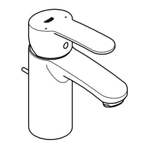 Grohe Einhand-Waschtischbatterie COSMOPOLITAN EUROSTYLE DN 15, EcoJoy 5,7 l/min SpeedClean Mousseur Zugstangen-Ablaufgarnitur 1 1/4" chrom