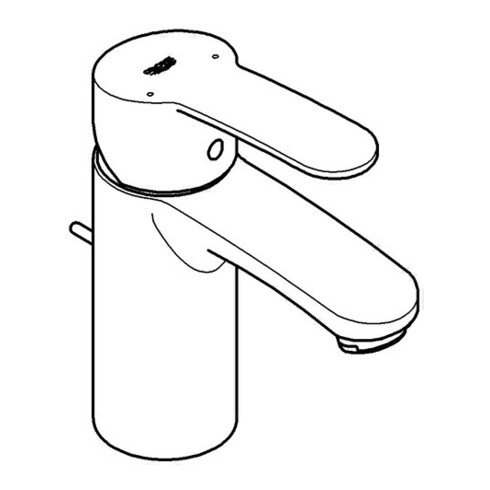 Grohe Einhand-Waschtischbatterie COSMOPOLITAN EUROSTYLE DN 15, EcoJoy 5,7 l/min SpeedClean Mousseur Zugstangen-Ablaufgarnitur 1 1/4" chrom